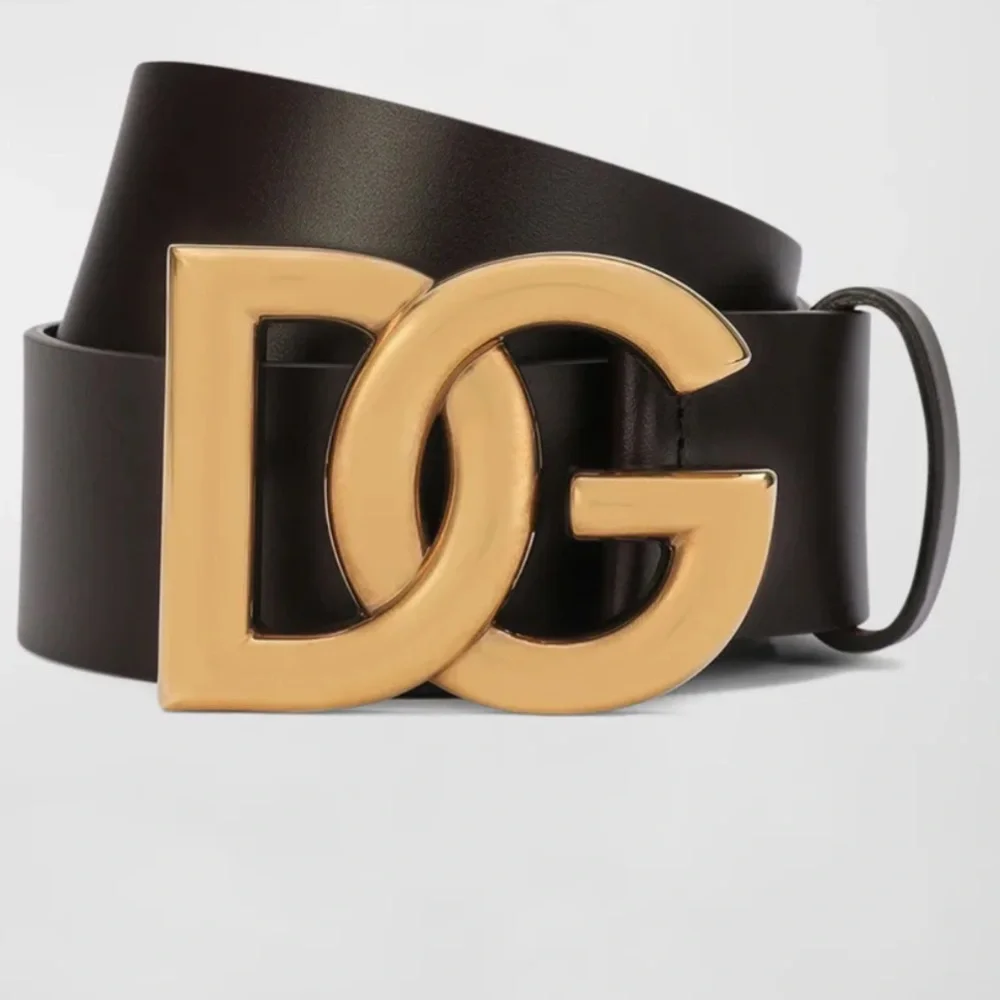 Dolce&Gabbana DG-Logo Leather Buckle Belt